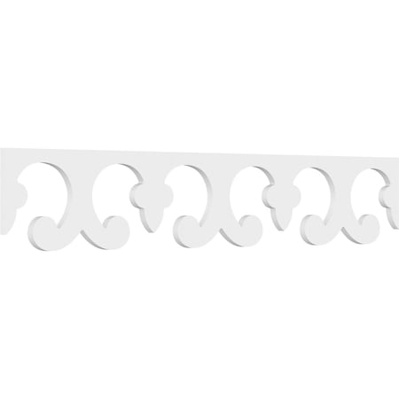 Ekena Millwork Porcelina Architectural Grade PVC Running Trim, 8"H x 5/8"P x 48"L RUNP08X0625X48POR